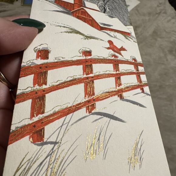 Vintage Lot Of Five Christmas Cards - Picture 9 of 9